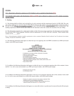 REDLINE ASTM F2874-20 - Standard Specification for  One Time Use Portable Emergency Fuel Containers (PEFC) for  Use by Consumers