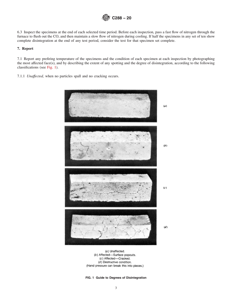 REDLINE ASTM C288-20 - Standard Test Method for Disintegration of Refractories in an Atmosphere of Carbon Monoxide