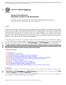 ASTM D2913-20 REDLINE ASTM D2913-20 - Standard Test Method for Mercaptan Content of the Atmosphere - Page 1 preview