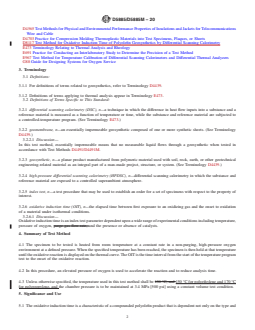 ASTM D5885/D5885M-20 REDLINE ASTM D5885/D5885M-20 - Standard Test Method for Oxidative Induction Time of Polyolefin Geosynthetics by High-Pressure Differential Scanning Calorimetry - Page 2 preview
