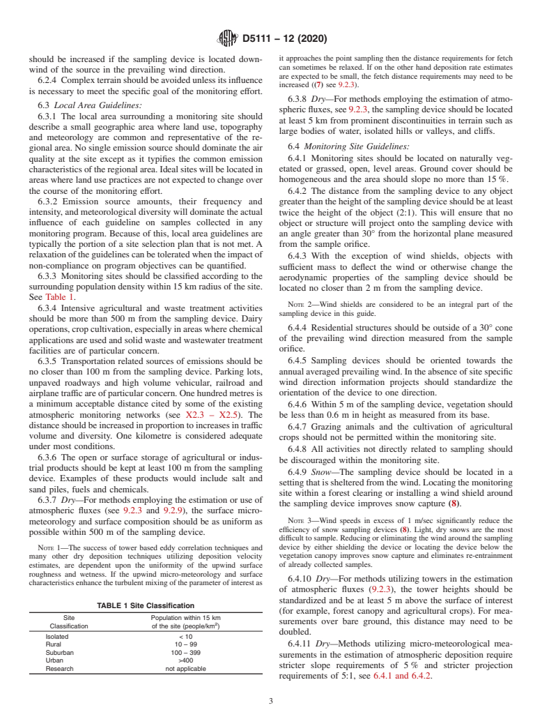 ASTM D5111-12(2020) - Standard Guide for  Choosing Locations and Sampling Methods to Monitor Atmospheric  Deposition at Non-Urban Locations