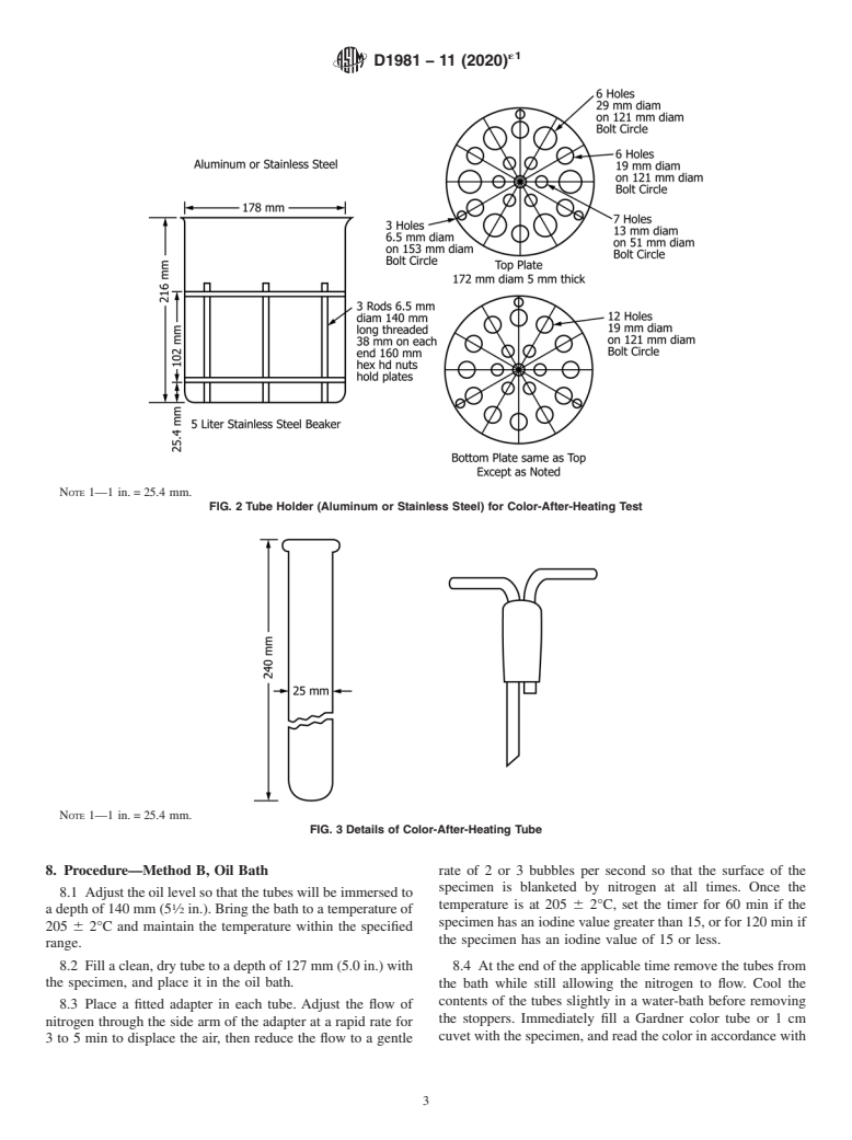 ASTM D1981-11(2020)e1 - Standard Test Method for Measuring Color After Heating of Tall Oil Fatty Acids