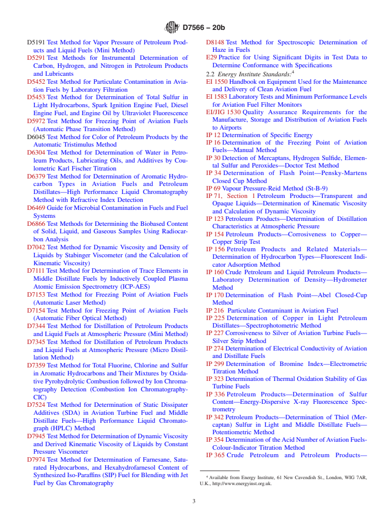 ASTM D7566-20b - Standard Specification for Aviation Turbine Fuel Containing Synthesized Hydrocarbons