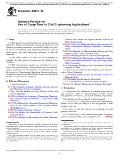 ASTM D6270-20 ASTM D6270-20 - Standard Practice for Use of Scrap Tires in Civil Engineering Applications - Page 1 preview