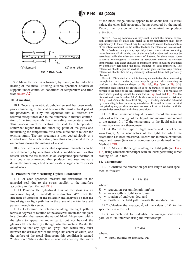 ASTM F140-98(2020) - Standard Practice for  Making Reference Glass-Metal Butt Seals and Testing for Expansion  Characteristics by Polarimetric Methods