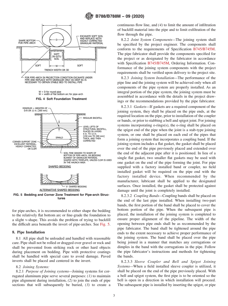 ASTM B788/B788M-09(2020) - Standard Practice for  Installing Factory-Made Corrugated Aluminum Culverts and Storm  Sewer Pipe