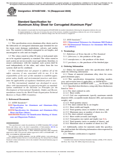 ASTM B744/B744M-15(2020) ASTM B744/B744M-15(2020) - Standard Specification for Aluminum Alloy Sheet for Corrugated Aluminum Pipe - Page 1 preview