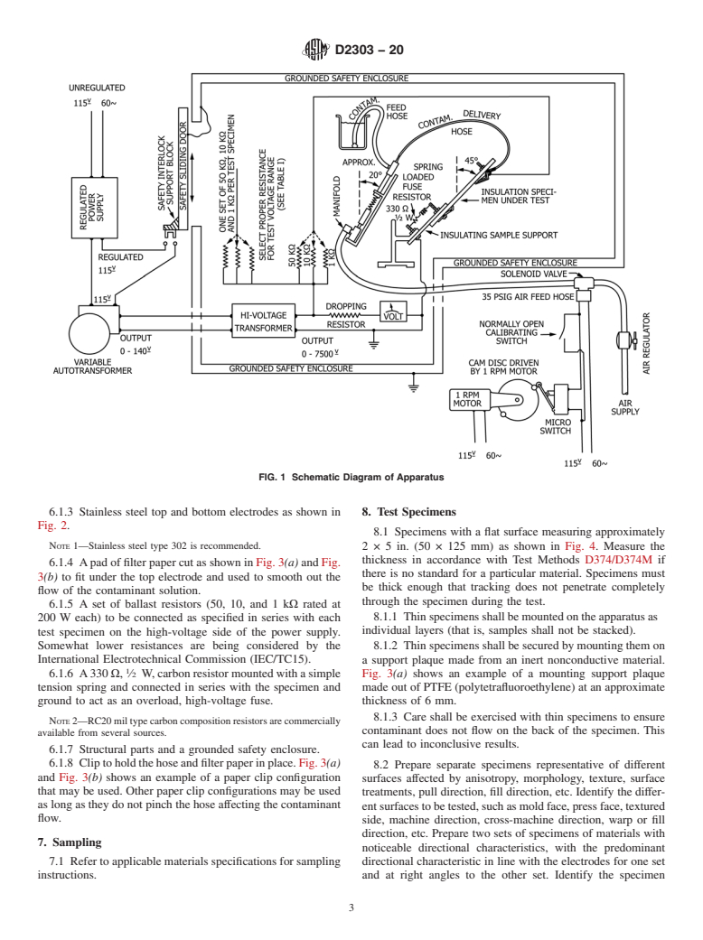 ASTM D2303-20 - Standard Test Methods for  Liquid-Contaminant, Inclined-Plane Tracking and Erosion of  Insulating Materials