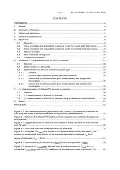 IEC TS 60904-1-2:2024 IEC TS 60904-1-2:2024 - Photovoltaic devices - Part 1-2: Measurement of current-voltage characteristics of bifacial photovoltaic (PV) devices
Released:7. 11. 2024
Isbn:9782832298329 - Page 4 preview