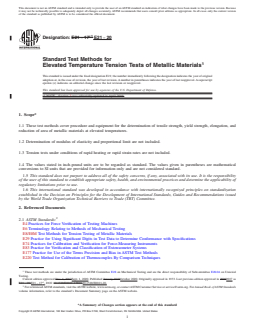 REDLINE ASTM E21-20 - Standard Test Methods for  Elevated Temperature Tension Tests of Metallic Materials