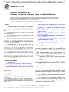 ASTM E21-20 - Standard Test Methods for  Elevated Temperature Tension Tests of Metallic Materials