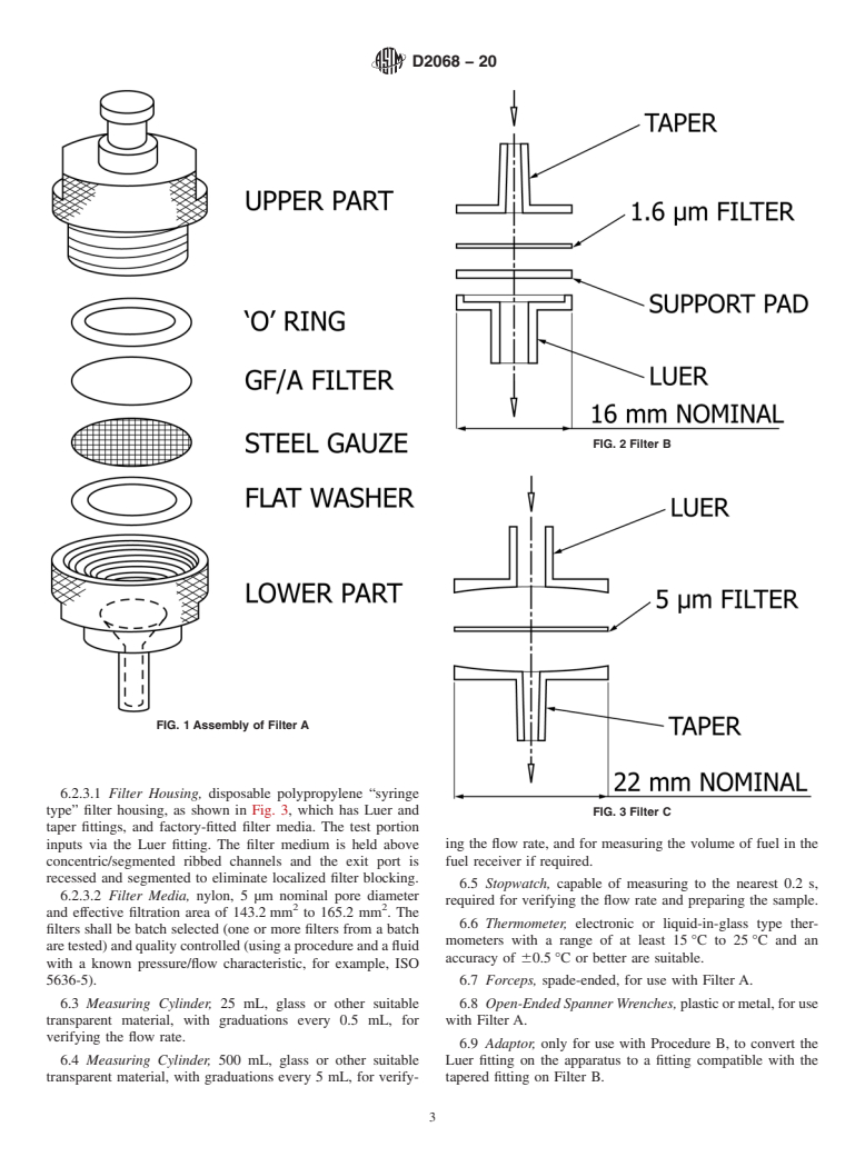 ASTM D2068-20 - Standard Test Method for Determining Filter Blocking Tendency