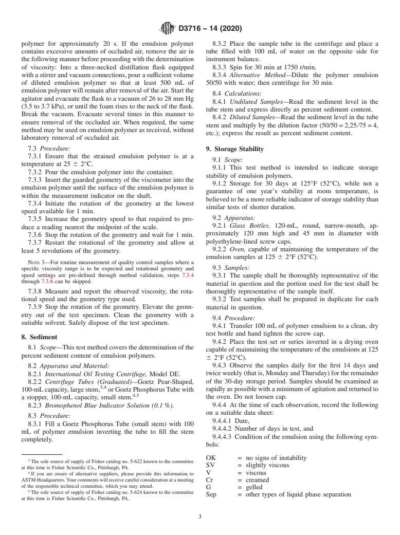 ASTM D3716-14(2020) - Standard Test Methods for  Use of Emulsion Polymers in Floor Polishes