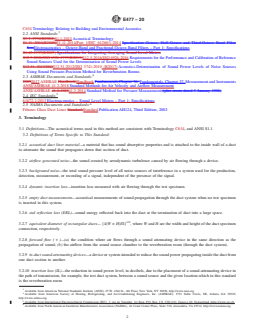 ASTM E477-20 REDLINE ASTM E477-20 - Standard Test Method for Laboratory Measurements of Acoustical and Airflow Performance of Duct Liner Materials and Prefabricated Silencers - Page 2 preview