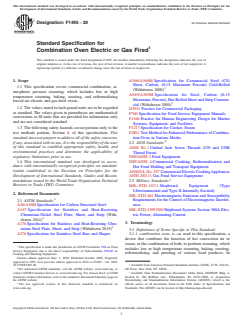 ASTM F1495-20 ASTM F1495-20 - Standard Specification for Combination Oven Electric or Gas Fired - Page 1 preview