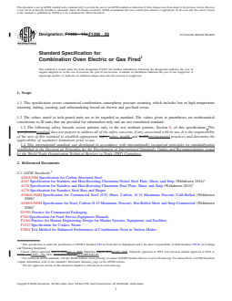 ASTM F1495-20 REDLINE ASTM F1495-20 - Standard Specification for Combination Oven Electric or Gas Fired - Page 1 preview