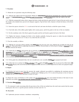 ASTM D5385/D5385M-20 REDLINE ASTM D5385/D5385M-20 - Standard Test Method for Hydrostatic Pressure Resistance of Waterproofing Membranes - Page 4 preview