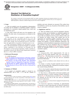ASTM D6997-12(2020) ASTM D6997-12(2020) - Standard Test Method for Distillation of Emulsified Asphalt - Page 1 preview