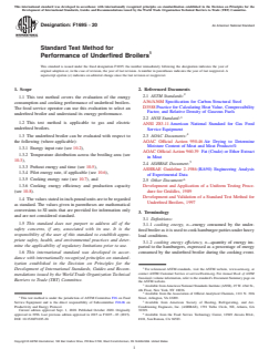 ASTM F1695-20 ASTM F1695-20 - Standard Test Method for Performance of Underfired Broilers - Page 1 preview