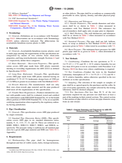 ASTM F2969-12(2020) ASTM F2969-12(2020) - Standard Specification for Acrylonitrile-Butadiene-Styrene (ABS) IPS Dimensioned Pressure Pipe - Page 2 preview