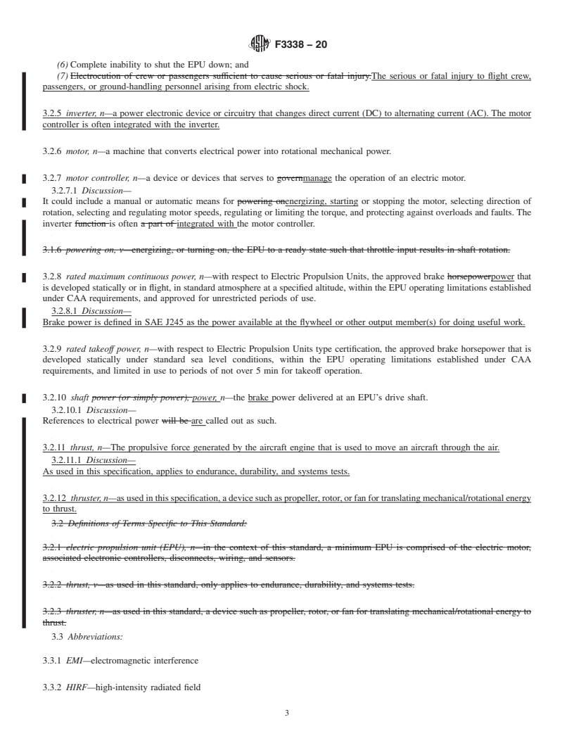 REDLINE ASTM F3338-20 - Standard Specification for Design of Electric Propulsion Units for General Aviation Aircraft