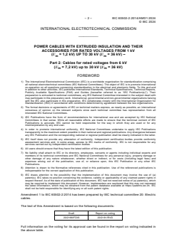 IEC 60502-2:2014/AMD1:2024 IEC 60502-2:2014/AMD1:2024 - Amendment 1 - Power cables with extruded insulation and their accessories for rated voltages from 1 kV (Um = 1,2 kV) up to 30 kV (Um = 36 kV) - Part 2: Cables for rated voltages from 6 kV (Um = 7,2 kV) up to 30 kV (Um = 36 kV)
Released:5/30/2024
Isbn:9782832289600 - Page 4 preview