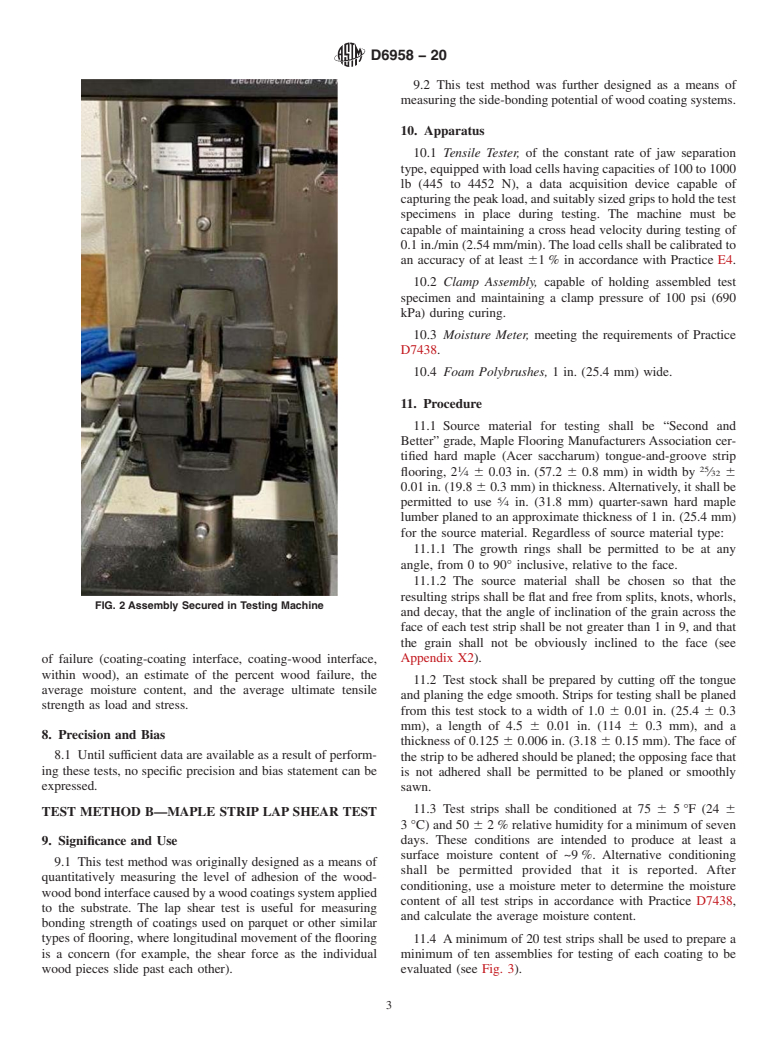 ASTM D6958-20 - Standard Test Methods for Evaluating Side-Bonding Potential of Wood Coatings