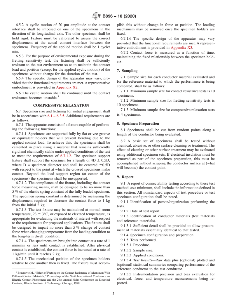 ASTM B896-10(2020) - Standard Test Methods for Evaluating Connectability Characteristics of Electrical Conductor  Materials