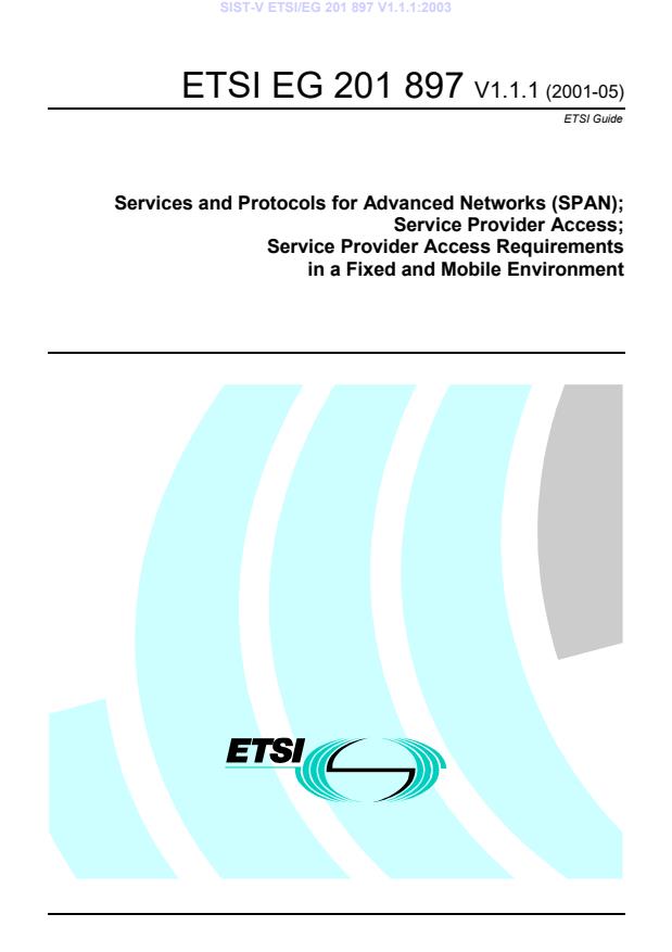 V ETSI/EG 201 897 V1.1.1:2003