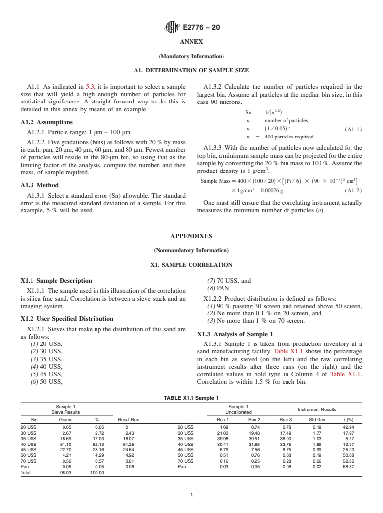 ASTM E2776-20 - Standard Guide for Correlation of Results of Solid Particle Size Measurement Instruments