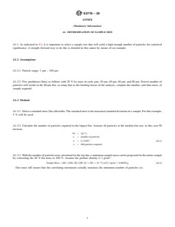 ASTM E2776-20 REDLINE ASTM E2776-20 - Standard Guide for Correlation of Results of Solid Particle Size Measurement Instruments - Page 4 preview