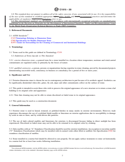 ASTM C1515-20 REDLINE ASTM C1515-20 - Standard Guide for Cleaning of Exterior Dimension Stone, Vertical And Horizontal Surfaces, New or Existing - Page 2 preview