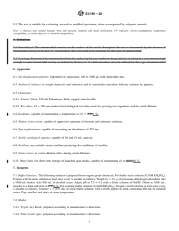 REDLINE ASTM E2149-20 - Standard Test Method for  Determining the Antimicrobial Activity of Antimicrobial Agents  Under Dynamic Contact Conditions