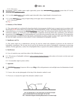 ASTM C813-20 REDLINE ASTM C813-20 - Standard Test Method for Hydrophobic Contamination on Glass by Contact Angle Measurement - Page 2 preview