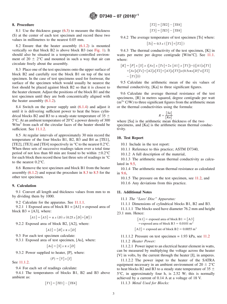 ASTM D7340-07(2018)e1 - Standard Practice for  Thermal Conductivity of Leather