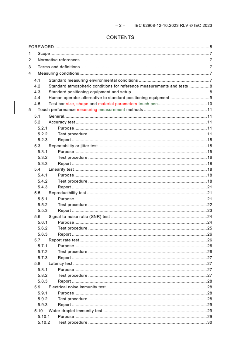IEC 62908-12-10:2023 IEC 62908-12-10:2023 RLV - Touch and interactive displays - Part 12-10: Measurement methods of touch displays - Touch and electrical performance
Released:1/30/2023
Isbn:9782832264409 - Page 4 preview