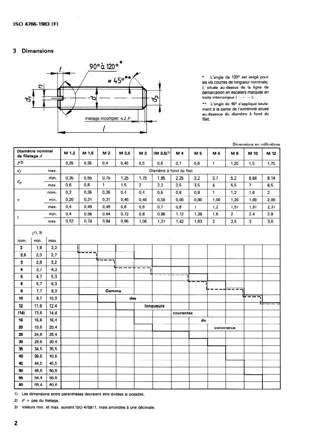 ISO 4766:1983 ISO 4766:1983 - Vis sans tete, fendues, a bout plat - Page 4 preview