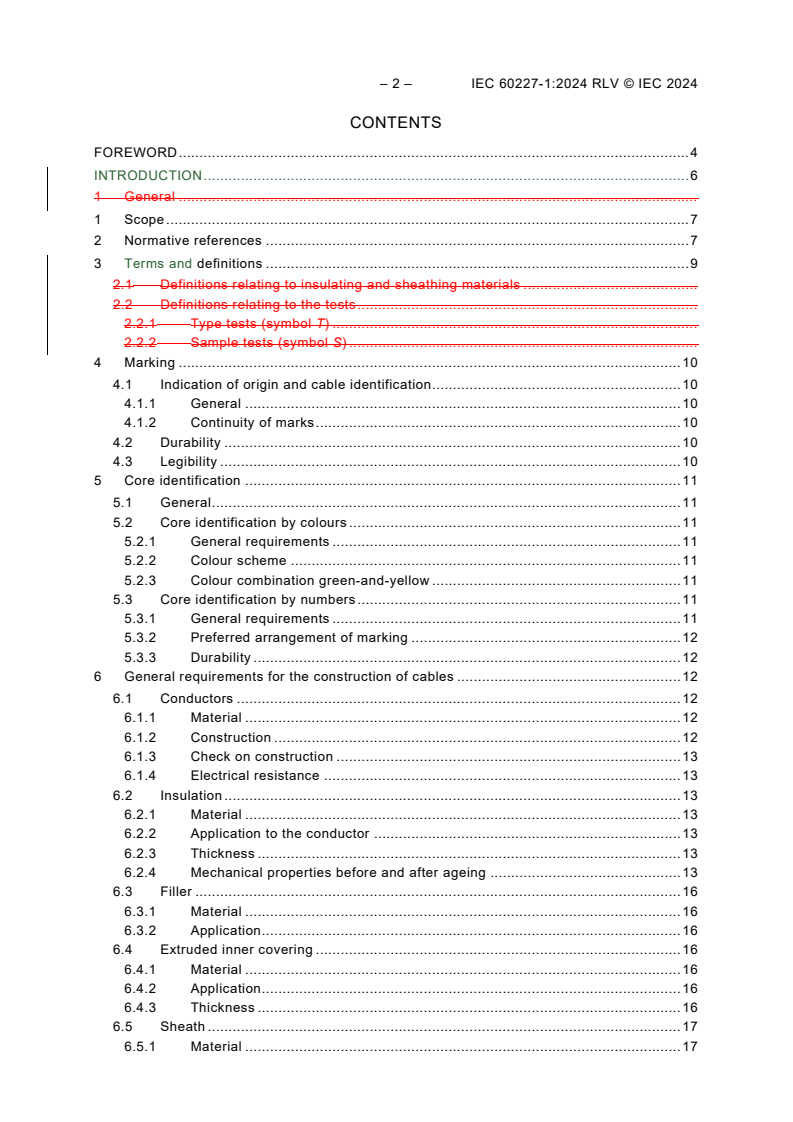 IEC 60227-1:2024 IEC 60227-1:2024 RLV - Polyvinyl chloride insulated cables of rated voltages up to and including 450/750 V - Part 1: General requirements
Released:2/22/2024
Isbn:9782832283684 - Page 4 preview