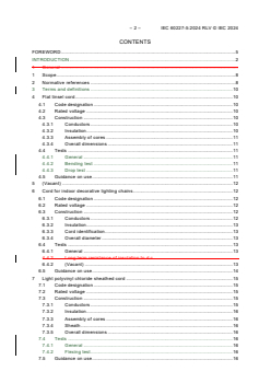 IEC 60227-5:2024 IEC 60227-5:2024 RLV - Polyvinyl chloride insulated cables of rated voltages up to and including 450/750 V - Part 5: Flexible cables (cords)
Released:2/22/2024
Isbn:9782832283707 - Page 4 preview