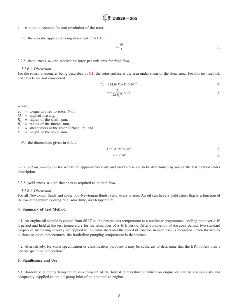 REDLINE ASTM D3829-20a - Standard Test Method for Predicting the Borderline Pumping Temperature of Engine Oil