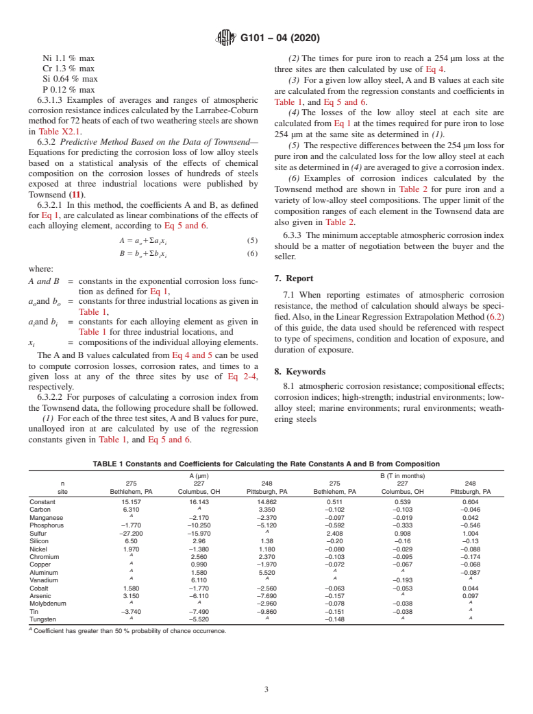 ASTM G101-04(2020) - Standard Guide for Estimating the Atmospheric Corrosion Resistance of Low-Alloy Steels