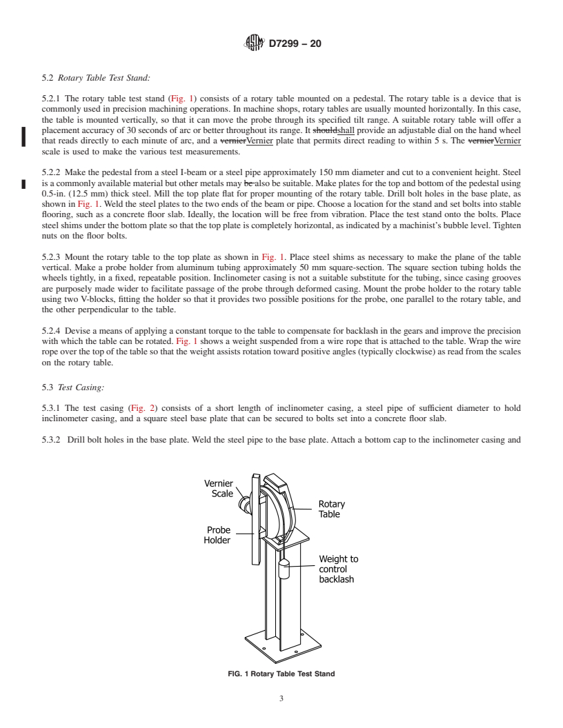 REDLINE ASTM D7299-20 - Standard Practice for Verifying Performance of a Vertical Inclinometer Probe