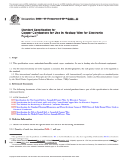 ASTM B286-20 REDLINE ASTM B286-20 - Standard Specification for Copper Conductors for Use in Hookup Wire for Electronic Equipment - Page 1 preview