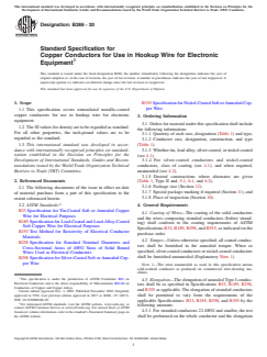 ASTM B286-20 ASTM B286-20 - Standard Specification for Copper Conductors for Use in Hookup Wire for Electronic Equipment - Page 1 preview