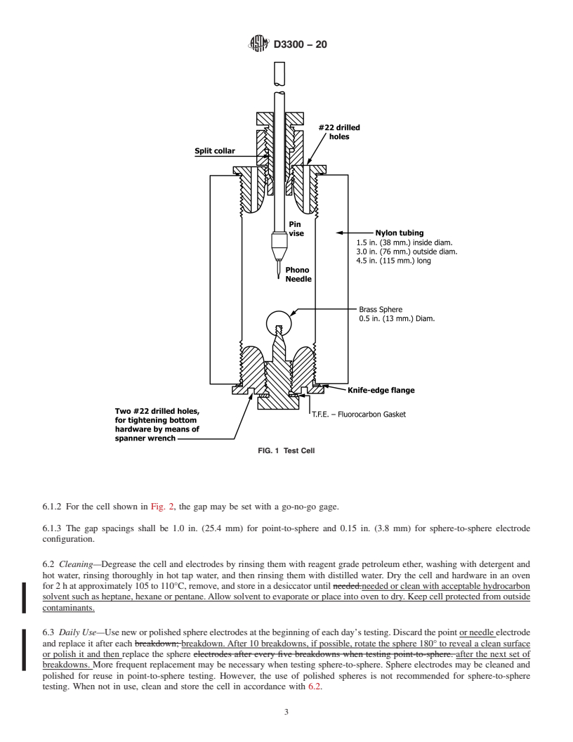 REDLINE ASTM D3300-20 - Standard Test Method for  Dielectric Breakdown Voltage of Insulating Liquids Under Impulse  Conditions