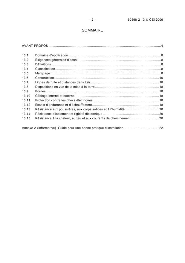 IEC 60598-2-13:2006 IEC 60598-2-13:2006 - Luminaires - Part 2-13: Particular requirements - Ground recessed luminaires - Page 4 preview