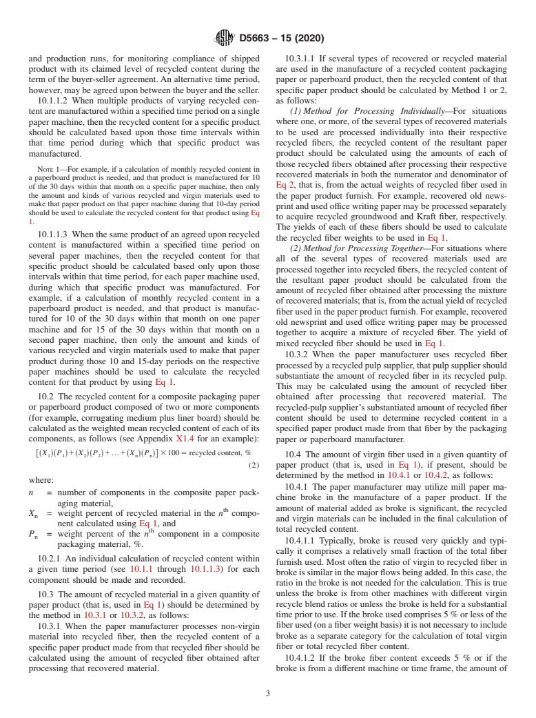 ASTM D5663-15(2020) - Standard Guide for Validating Recycled Content in Packaging Paper and Paperboard