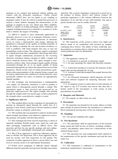 ASTM F3004-13(2020) ASTM F3004-13(2020) - Standard Test Method for Evaluation of Seal Quality and Integrity Using Airborne Ultrasound - Page 2 preview