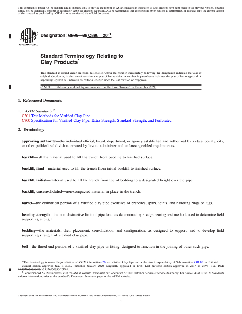 REDLINE ASTM C896-20e1 - Standard Terminology Relating to Clay Products