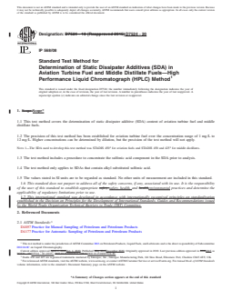 ASTM D7524-20 REDLINE ASTM D7524-20 - Standard Test Method for Determination of Static Dissipater Additives (SDA) in Aviation Turbine Fuel and Middle Distillate Fuels—High Performance Liquid Chromatograph (HPLC) Method - Page 1 preview